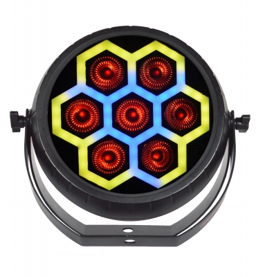 JMAZ Lighting RADIANT PAR TRON7 HEX LED Effect Wash Light with RGB Eye Candy