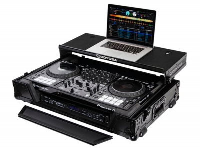 Odyssey FZGSDDJ1000W1BL DJ Controller Case with 1U Rack Space for Pioneer DDJ-1000 and DDJ-1000SRT