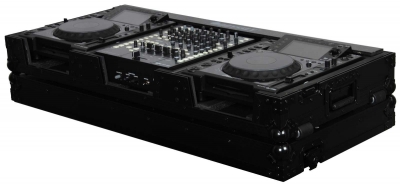 Odyssey FZ12CDJWBL Black DJ Coffin for 2 CD Players and 12" Mixer