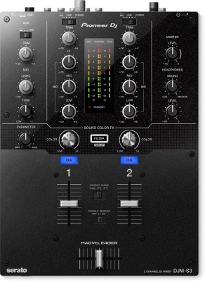 PIONEER DJ DJM-S3 Two-Channel Battle Mixer with Serato DJ DVS