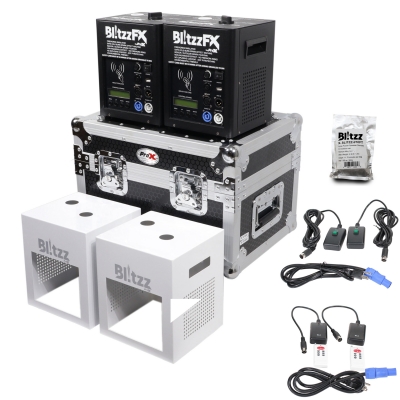 ProX X-BLITZZFXX2 - Set of Two BLITZZ FX Cold Spark Machines with Flight Case