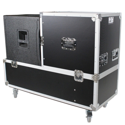 PRO-X X-RCF-EVOX12X2W ATA Style Flight/Road Case For RCF EVOX12 Speaker Array System - Fits Two Speakers and Subwoofers