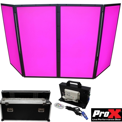 ProX XF-GLOPRO 4XFC GloPro 4 Panel LED Facade Package With Flight Case