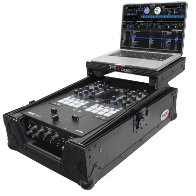 ProX XS-RANE72LTBL Road Case with Laptop Shelf for Rane Seventy-Two / Seventy Black on Black