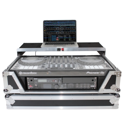 ProX XS-SX1K2UWLT 2U Laptop Shelf Flight Case for Pioneer DDJ-SX3, DDJ-1000, and Denon MC7000