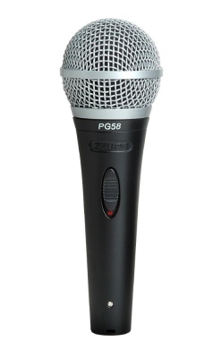 SHURE PG58-LC Dynamic Cardioid Vocal Microphone w On Off Switch