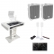 ProX XZF-DJCTWCASE + 2 Everse 8W + Polaris stands White + DDJ-FLX10